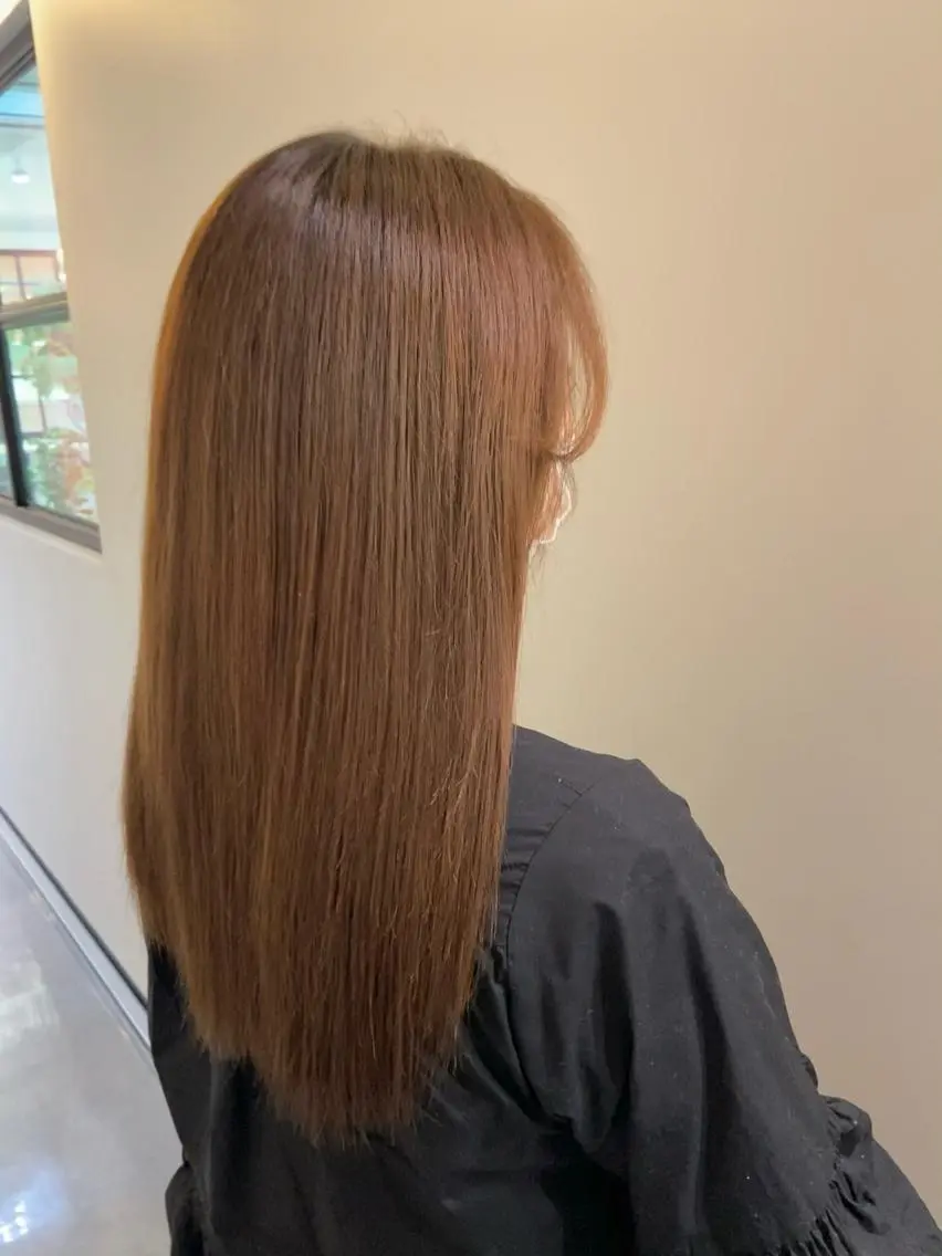 セミロング 髪質改善 トリートメント カット トリートメント 田中 あやなのヘアスタイル