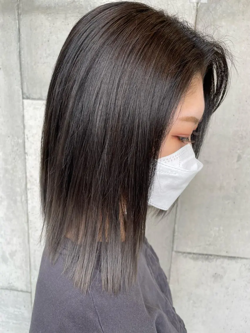 ミディアム ヘアカラー トリートメント 大内 志穂のヘアスタイル
