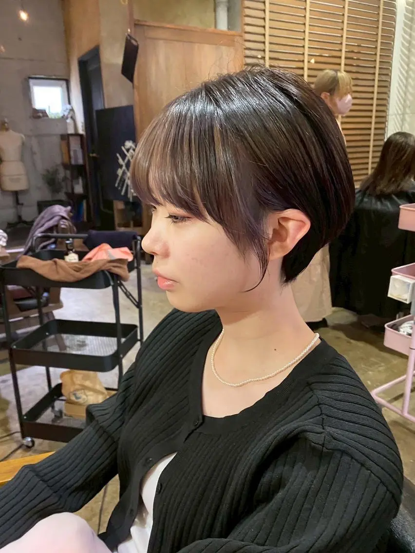 ショート カット ヘアカラー トリートメント ✂︎cadre✂︎ 🪶かまだれいし🪶のヘアスタイル
