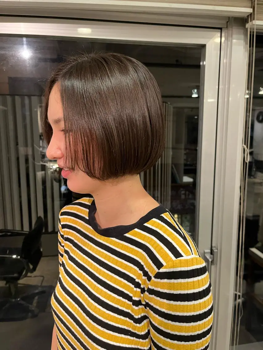 ショート うる艶カラー/恵比寿 ベージュ/丸山陽平のヘアスタイル