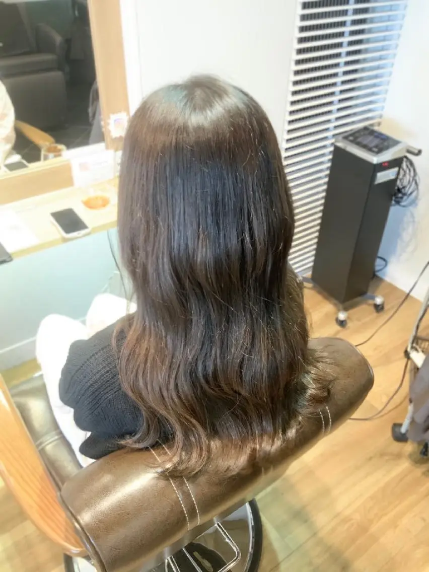 ロング カラー アッシュ 堀 望美のヘアスタイル