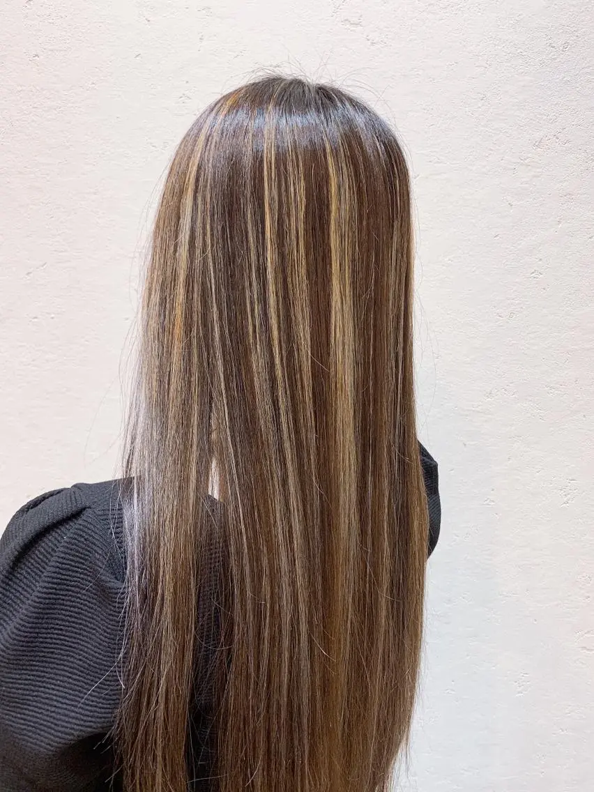 ロング カラー 天野 開のヘアスタイル