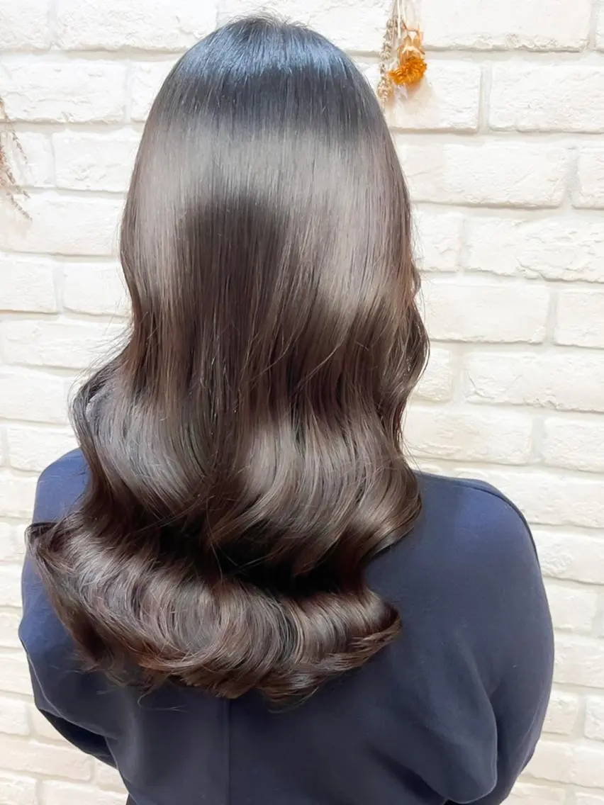 カラー ロング ブリーチ 透明感カラー ブリーチなしカラー 韓国風ヘア✨ 永岡 はるのヘアスタイル