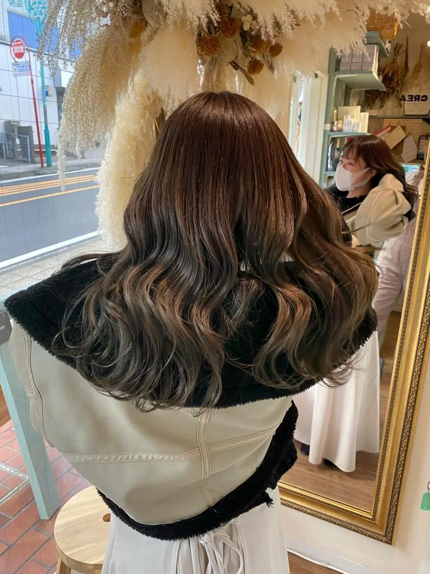 ロング カラー ヘアカラー 透明感カラー/韓国 ヘア🩶yuri🩵のヘアスタイル