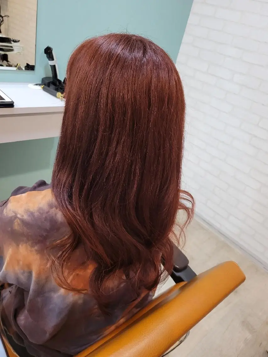 ロング カラー ブラウンカラー ピンクカラー ピンクブラウン カット ヘアカラー ハイライト/カラー ⭐中村真冬のヘアスタイル
