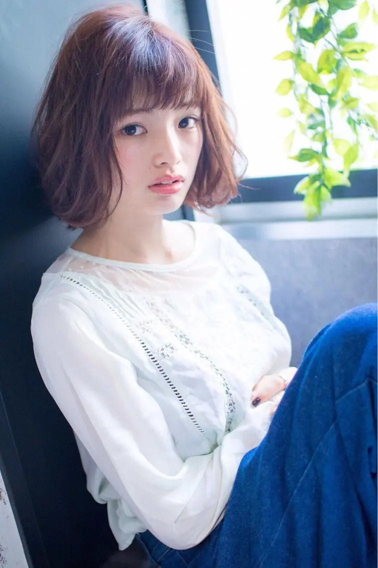 ショート カラー ベージュカラー ボブ 縮毛矯正/髪質改善 表参道/千田大地のヘアスタイル