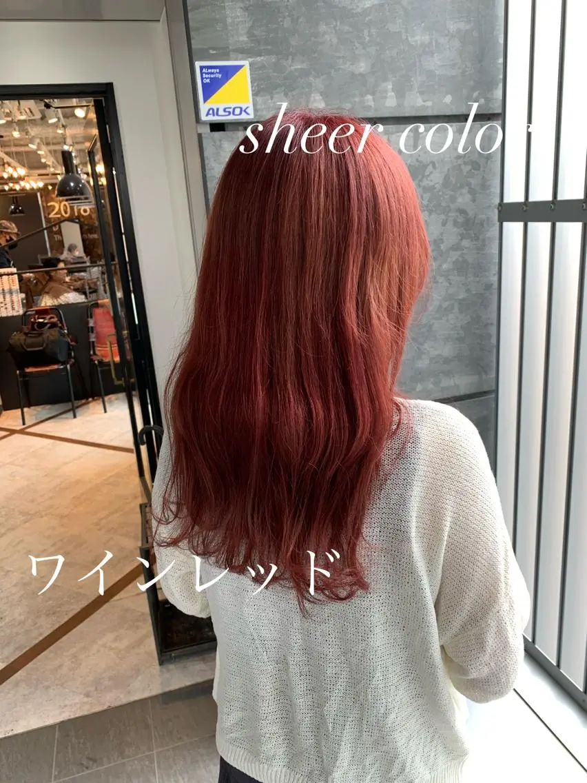 ロング カラー レッドカラー 髪質改善/白髪ぼかし KENTAのヘアスタイル