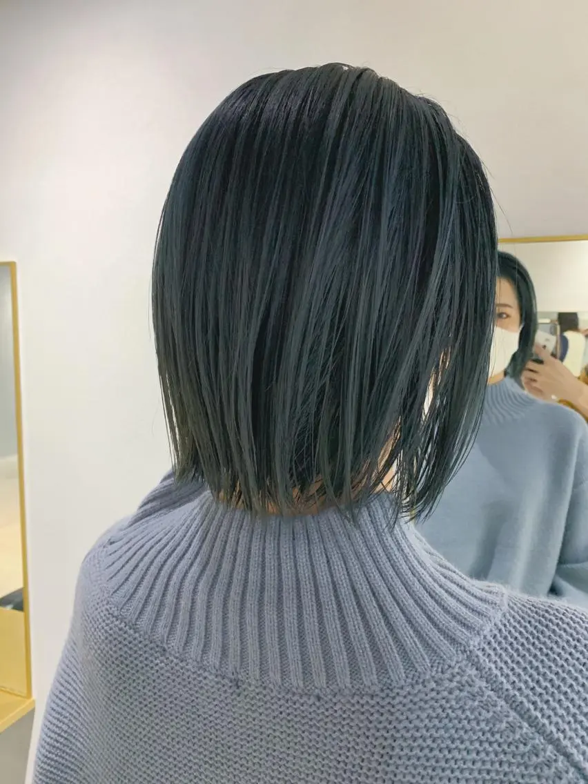 カラー ボブパーマコテ巻き風 パーマNo1深江秀平のヘアスタイル