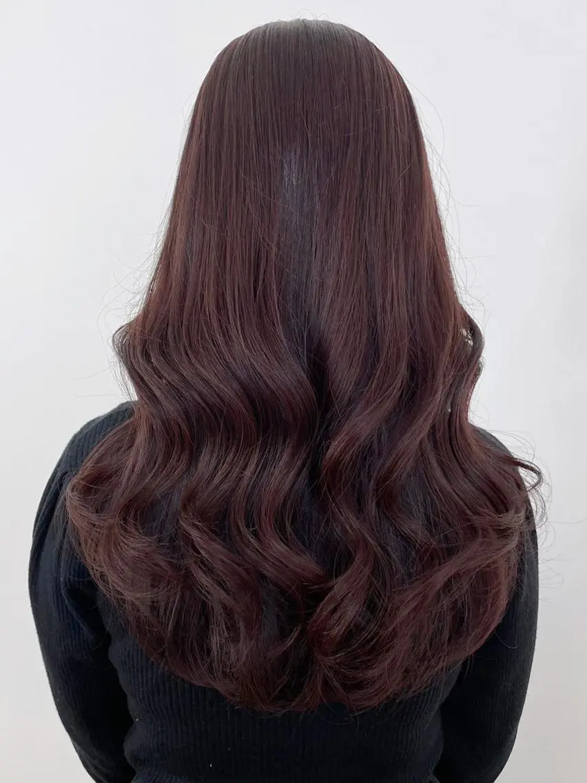 セミロング カラー パーマ ヘアアレンジ ブラウンカラー ピンクカラー ピンクブラウン カット ヘアカラー トリートメント ITbyALBUM 松戸のヘアスタイル