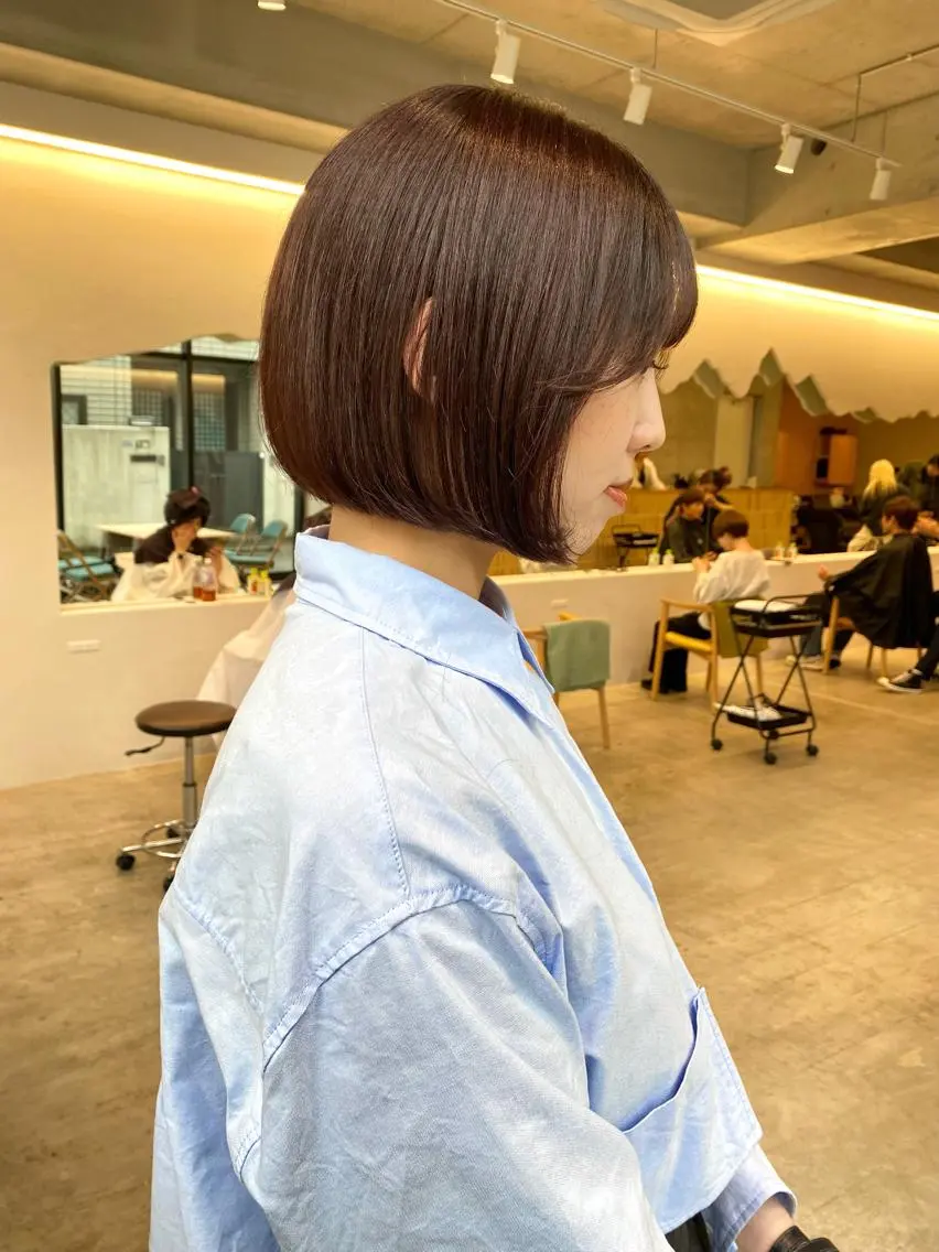ショート カラー カット ヘアカラー Saki/レイヤー/ 韓国/透明感カラーのヘアスタイル