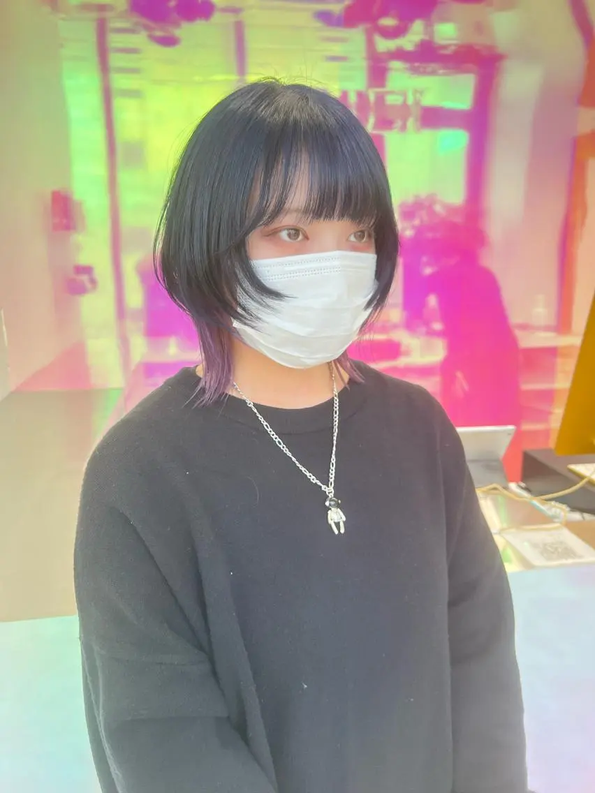 ショート カラー パーマ ヘアアレンジ メンズ キッズ ネイル マツエク・マツパ アイブロウ KANAMI 🌏のヘアスタイル