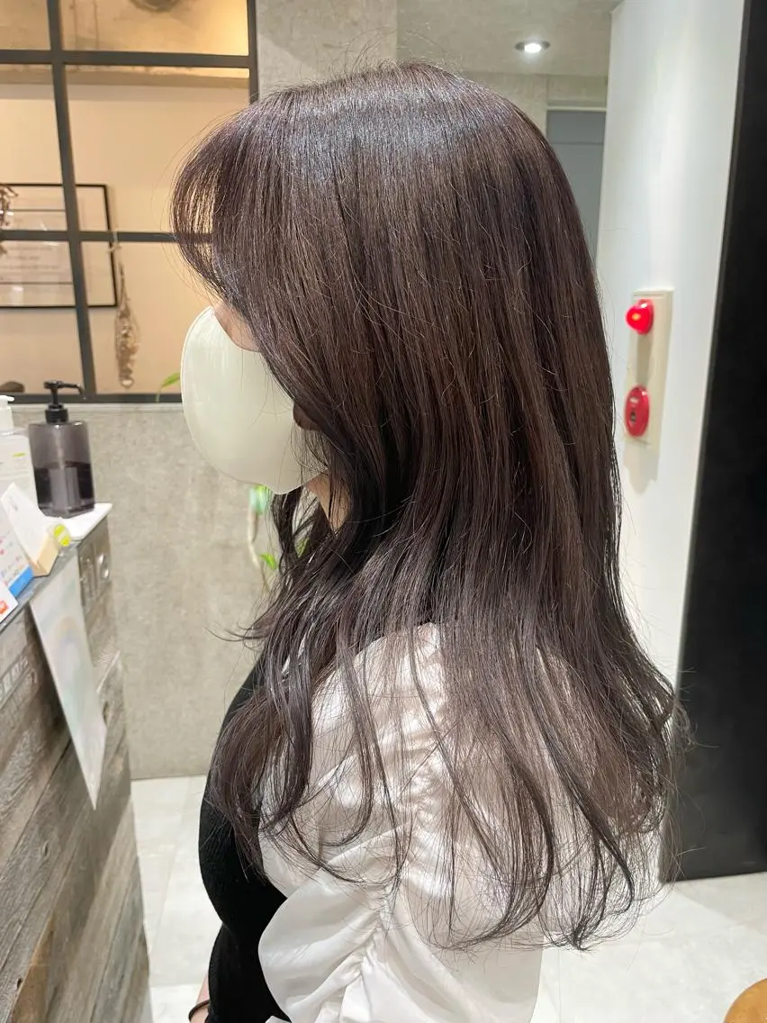 ロング カラー アッシュ ラベンダーカラー ラベンダーアッシュ カット ヘアカラー 🌿ニュアンス/髪質 改善🌿Fukudaのヘアスタイル