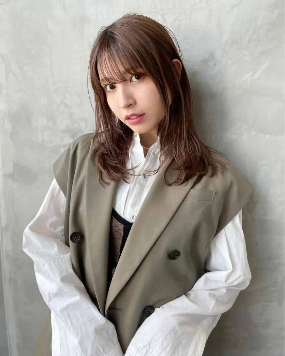 ミディアム カラー 韓国ヘア 店長NEGIのヘアスタイル