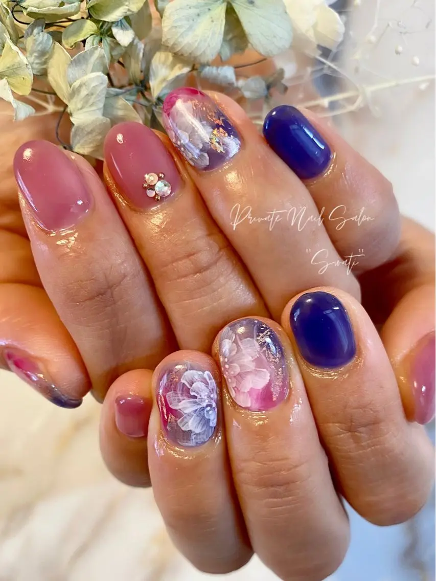 ネイル アートネイル ニュアンスネイル オフィスネイル 冬ネイル yuko （ネイリスト）のネイルデザイン