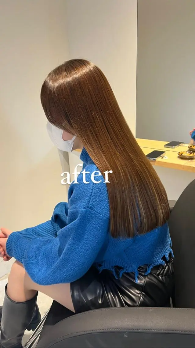 ロング io濱川 遥のヘアスタイル