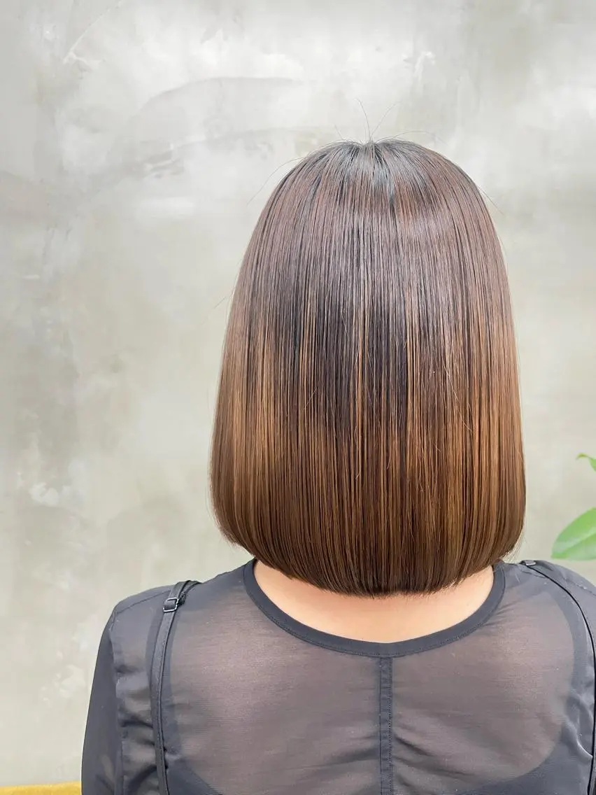 ミディアム ミディアムパーマ トリートメント 🫧ほのか /透明感カラー🫧のヘアスタイル