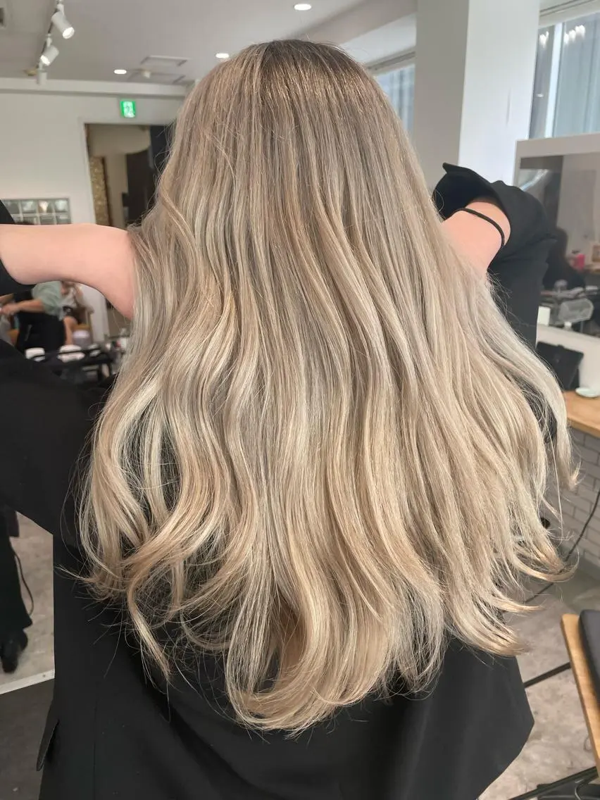ロング カラー ヘアカラー 京都美容師 塩のヘアスタイル