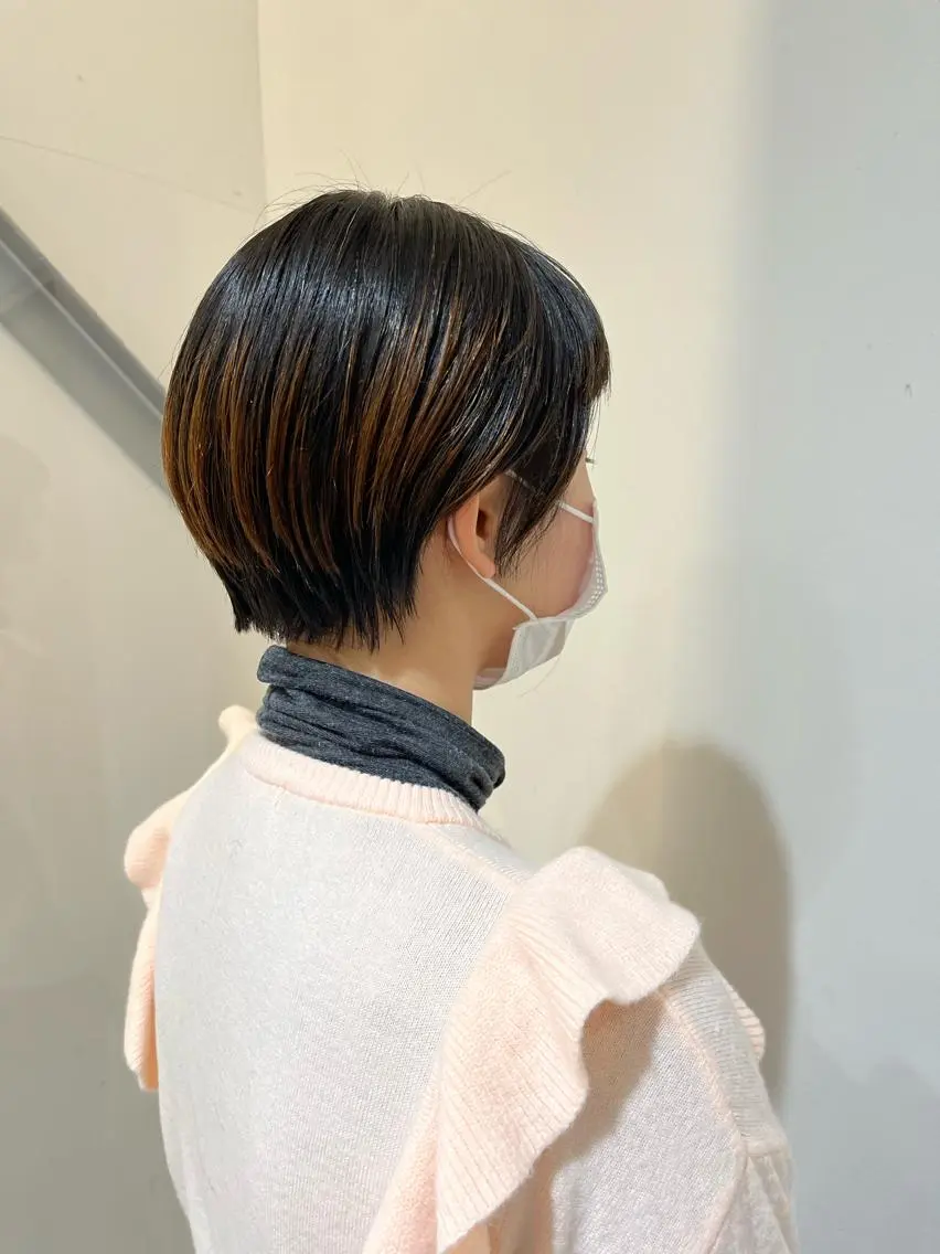 ショート くびれヘア ショートヘア 西崎 満里奈のヘアスタイル