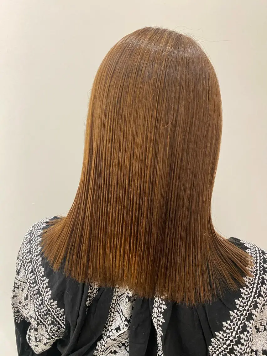 ミディアム 縮毛矯正 関 桃萌果のヘアスタイル