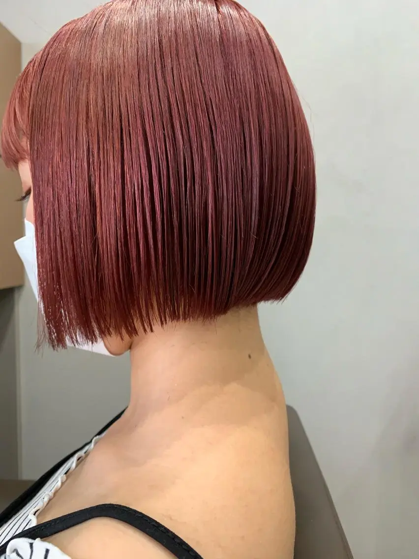 ショート カラー ボブパーマコテ巻き風 パーマNo1深江秀平のヘアスタイル