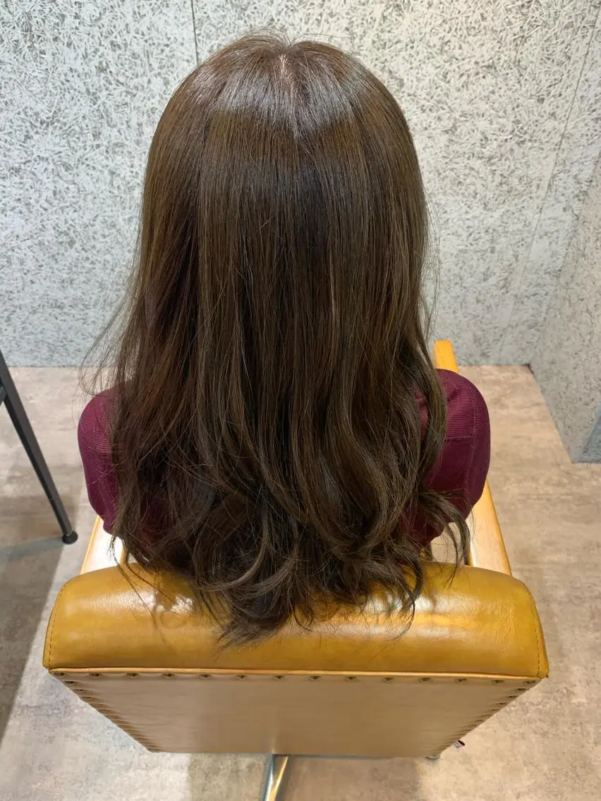 ロング カラー ベージュカラー ブルーカラー レイヤースタイル⭐️ 村上のヘアスタイル