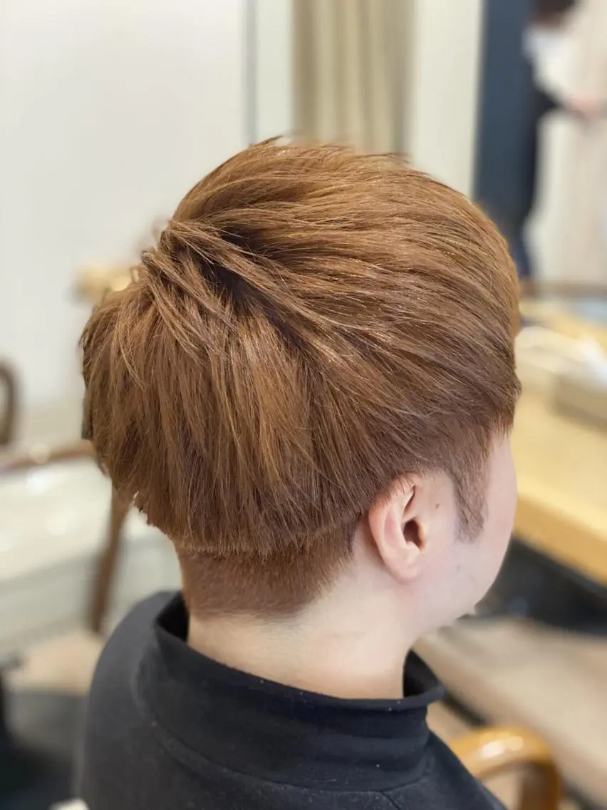 ショート メンズ 似合わせ透明感カラー 宇治　ヤマノのヘアスタイル
