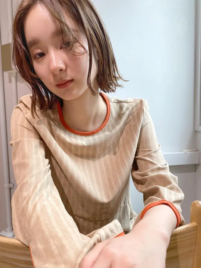 ショート カラー ベージュカラー ボブ カット ヘアカラー トリートメント 🉐メンズヘア特化 men's/ケンイチのヘアスタイル