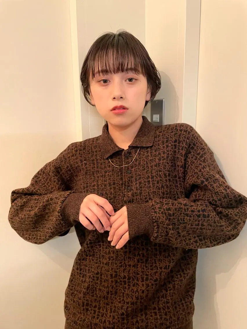 ショート くびれヘア ショートヘア コスメパーマ 佐藤　諒のヘアスタイル