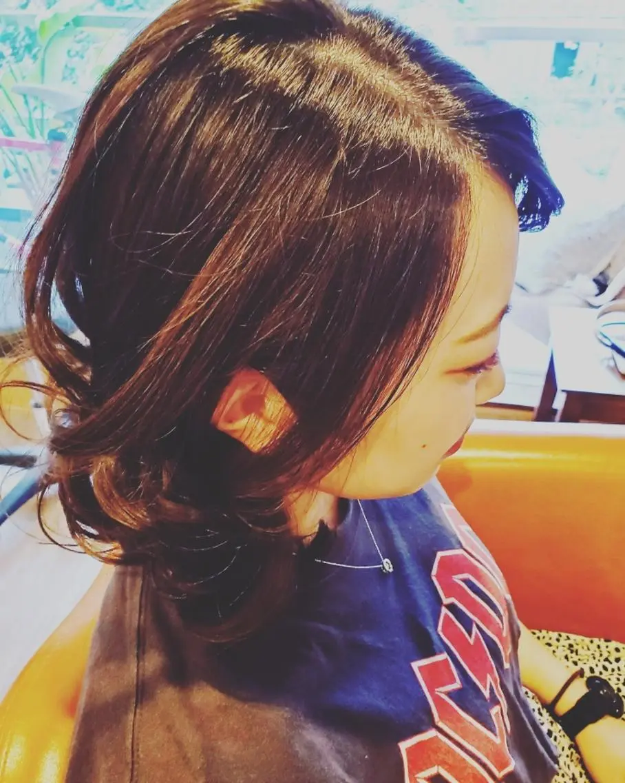 ミディアム カラー アディクシーカラー イルミナカラー 外国人風カラー トリートメント spa hair ark 富井直美のヘアスタイル