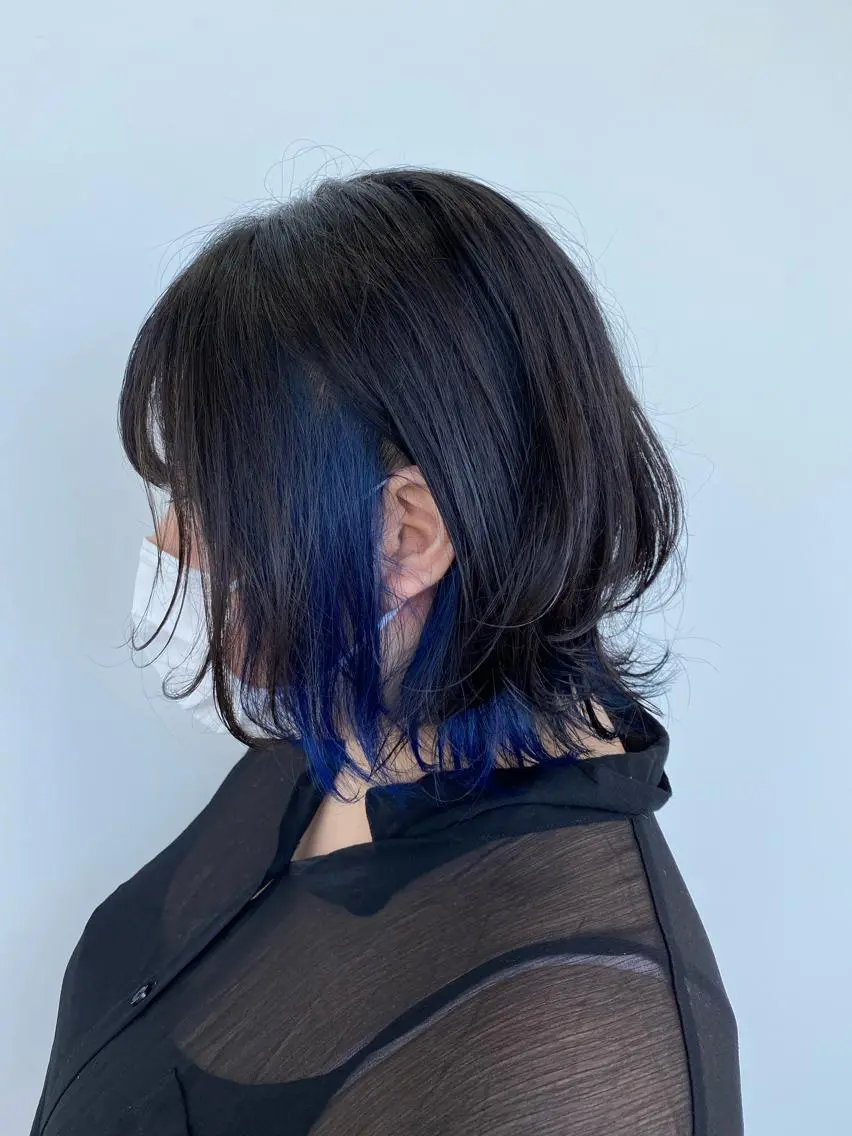 カラー ネイビーカラー 小岸 竜のヘアスタイル