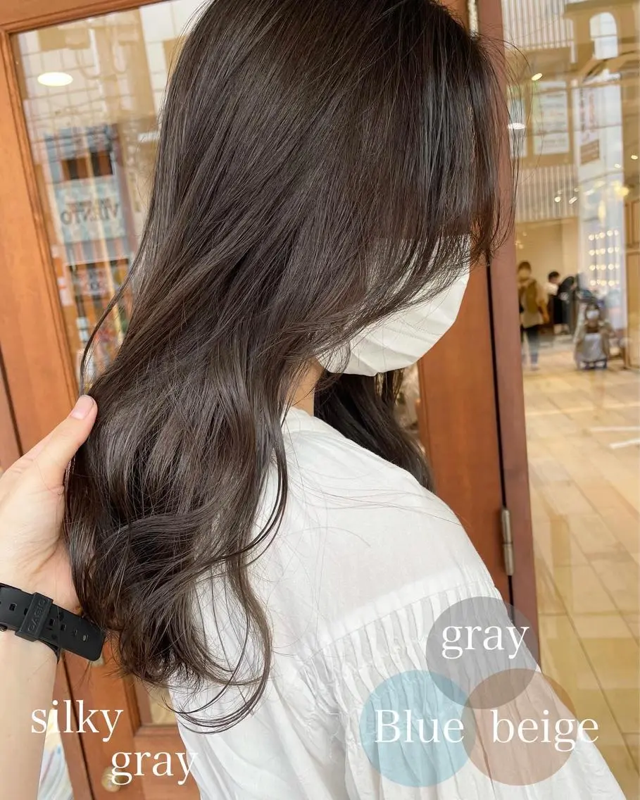 ロング カラー グレージュ 清水 ちひろ ✄トップスタイリストのヘアスタイル