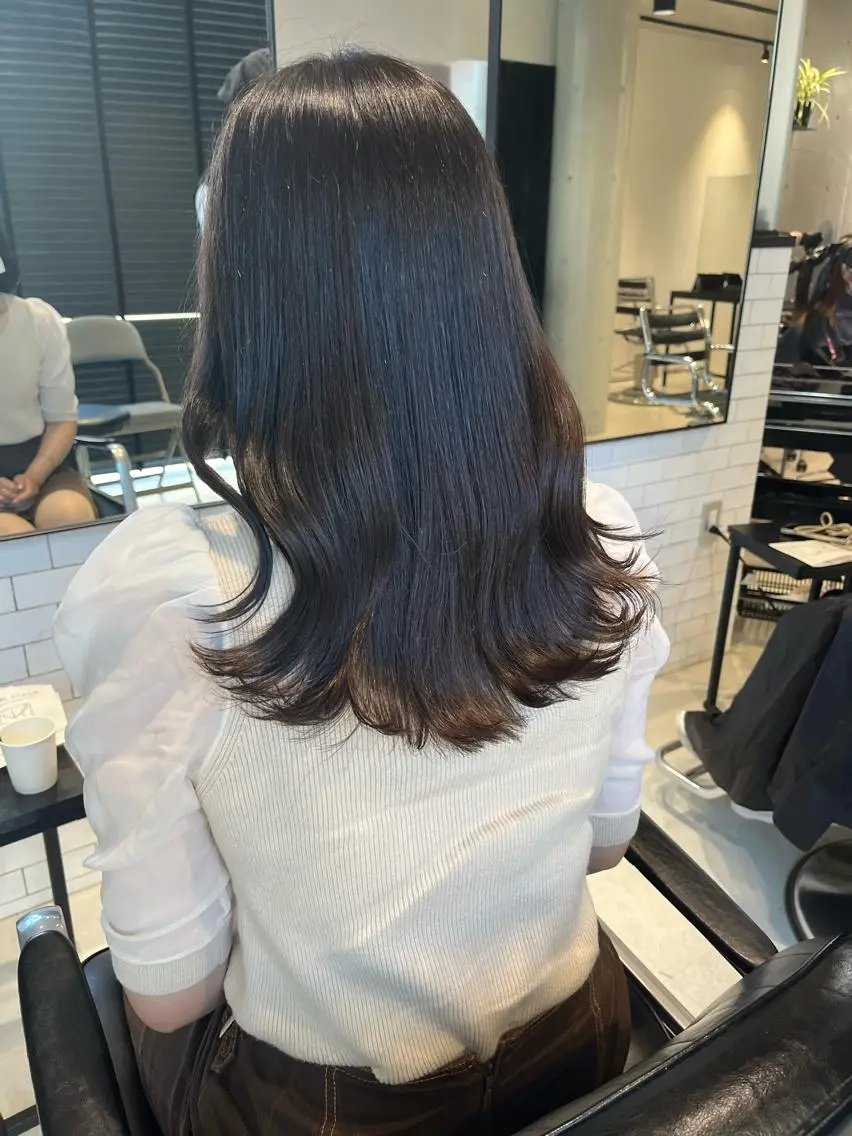 セミロング カラー カット ヘアカラー トリートメント 透明感カラー✂︎ /縮毛矯正/YUKAのヘアスタイル
