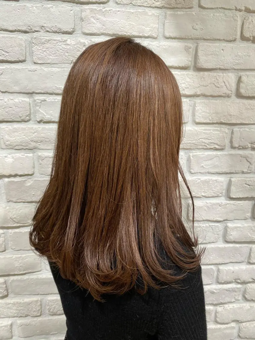 セミロング カラー ベージュカラー🧸 伊藤なつみのヘアスタイル
