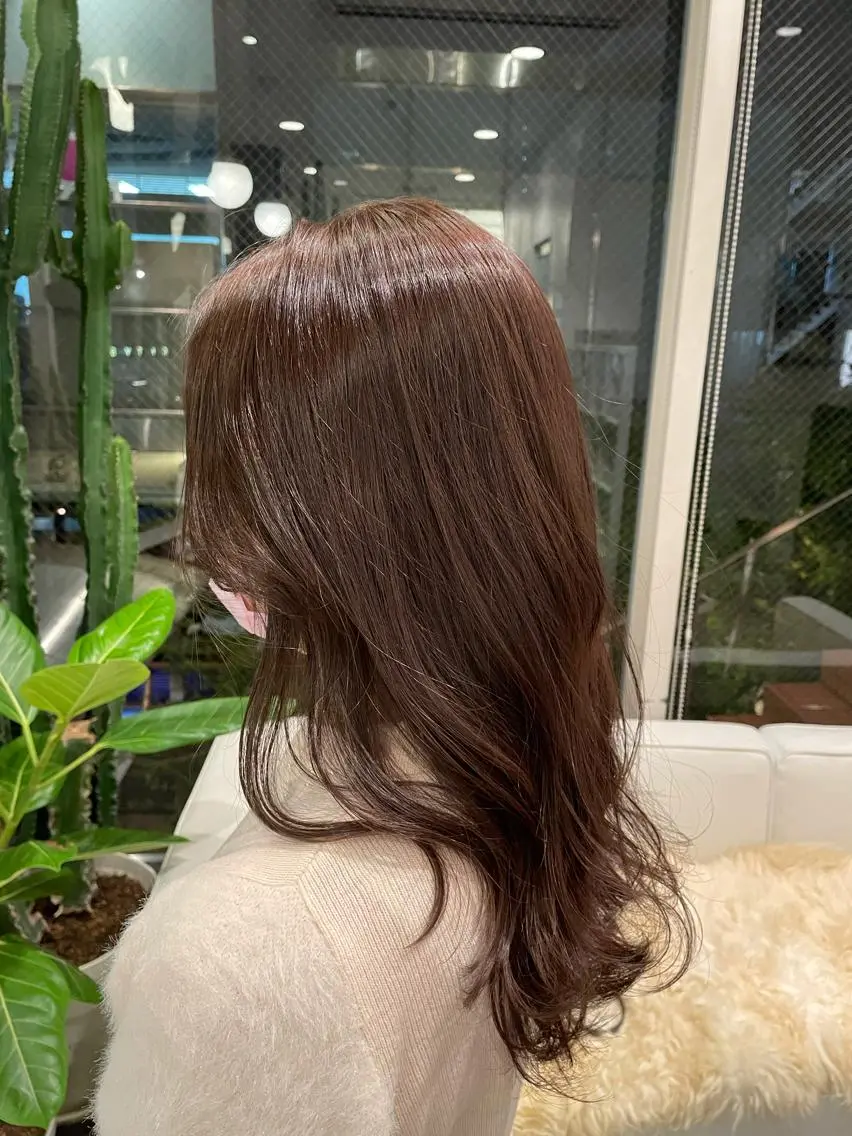 ロング カラー ブラウンカラー ナチュラルブラウン カット ヘアカラー トリートメント ヘアセット ♡レイヤーボブ パーマ/うらら♡のヘアスタイル