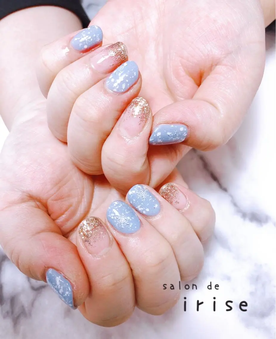 ネイル 冬ネイル salon de iriseのマツエク・マツパデザイン