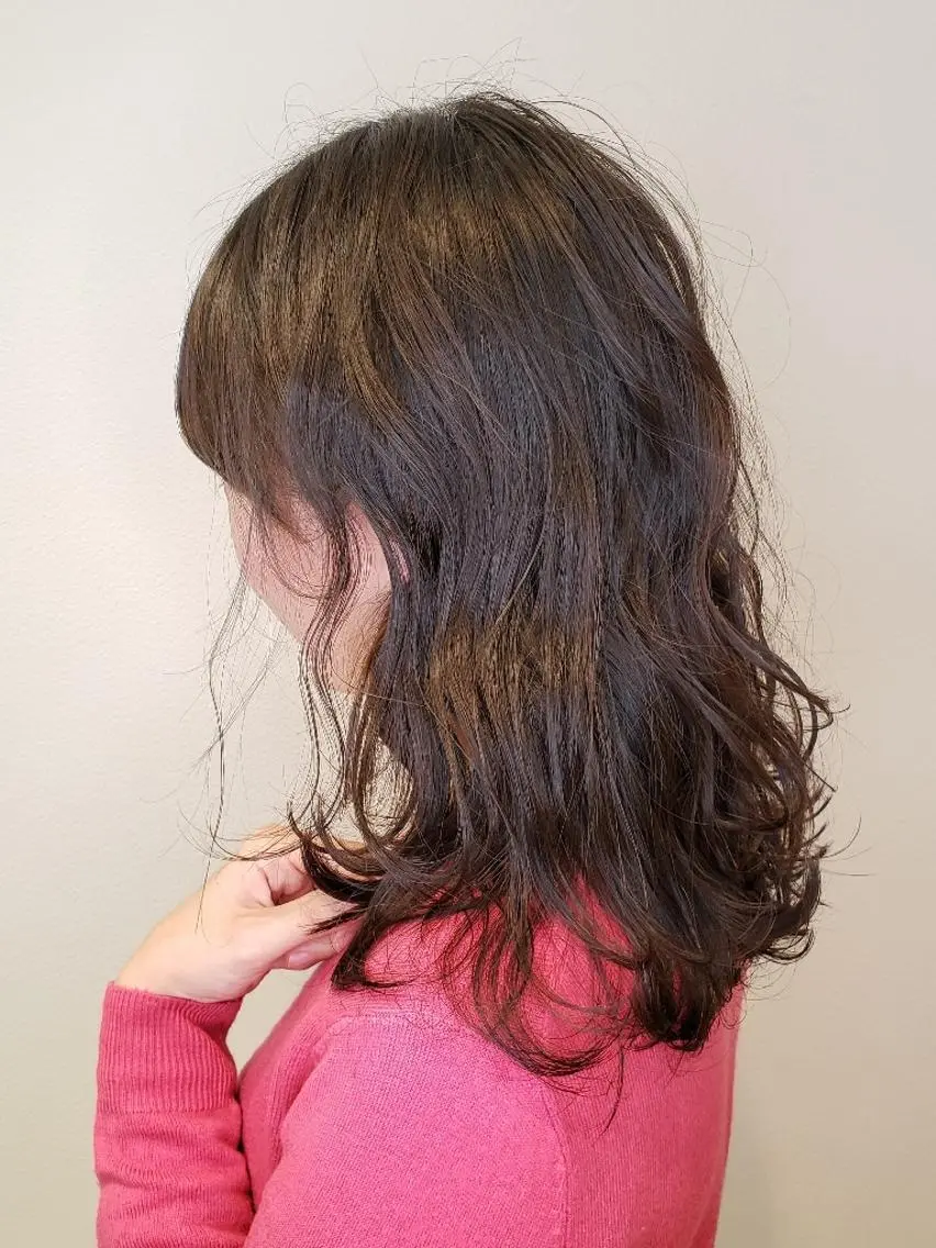 セミロング カラー ヘアカラー トリートメント 美髪⭐︎髪質改善 井上 康司のヘアスタイル