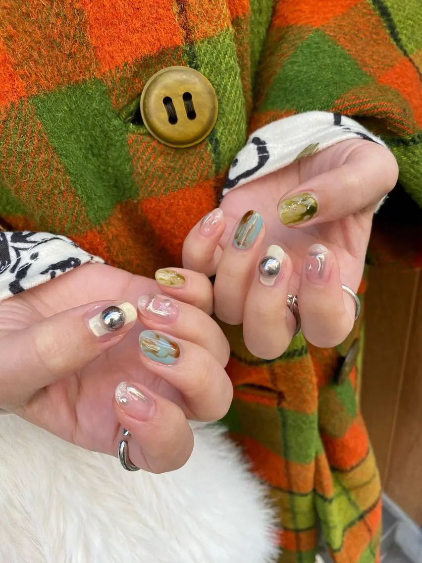 ネイル ハンドネイル 草加ニュアンスネイル 🌚hersのネイルデザイン