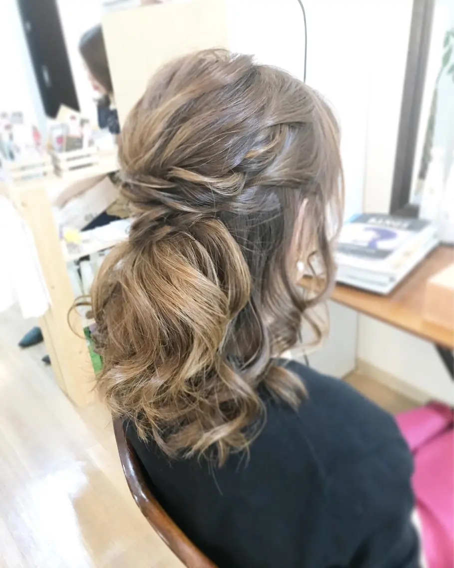 セミロング ヘアアレンジ 早朝✨ヘアセット 着付け/清水玲歌のその他イメージ