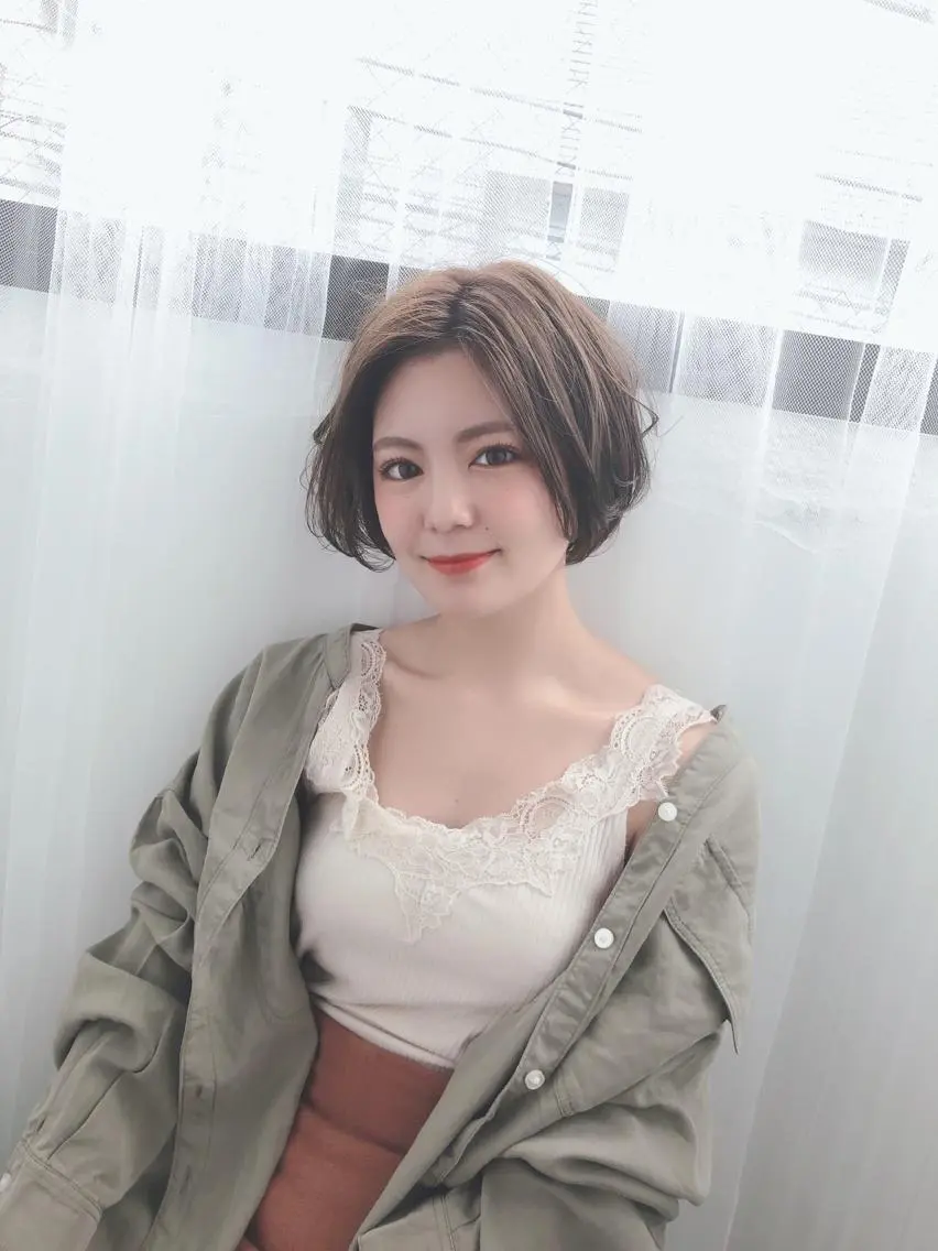 ショート カラー パーマ 美髪矯正 Rioのヘアスタイル