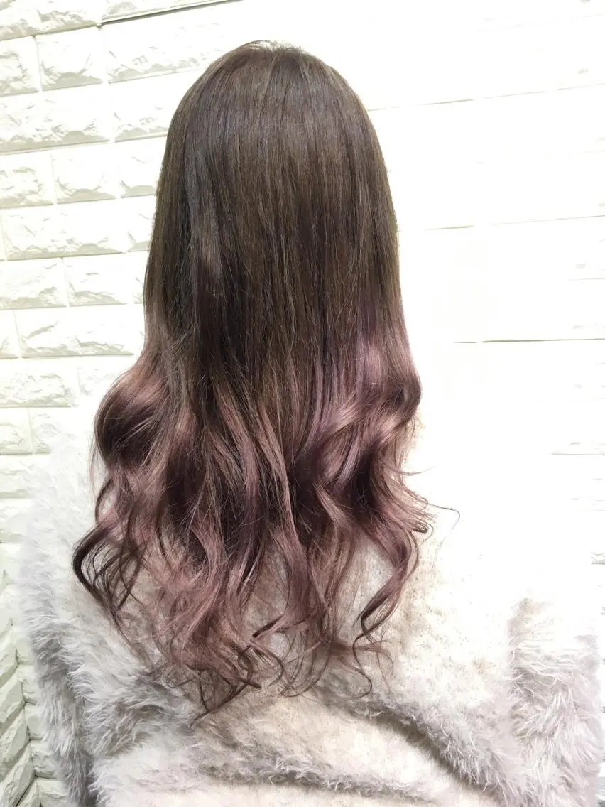 ロング カラー ピンクカラー IwAsh大和駅前店 河野亜里香のヘアスタイル