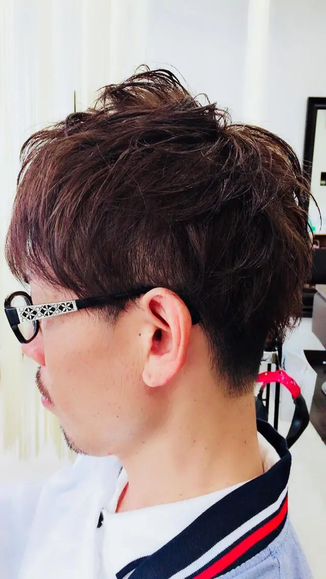 ショート カラー パーマ メンズ 阿久津 泰幸のヘアスタイル