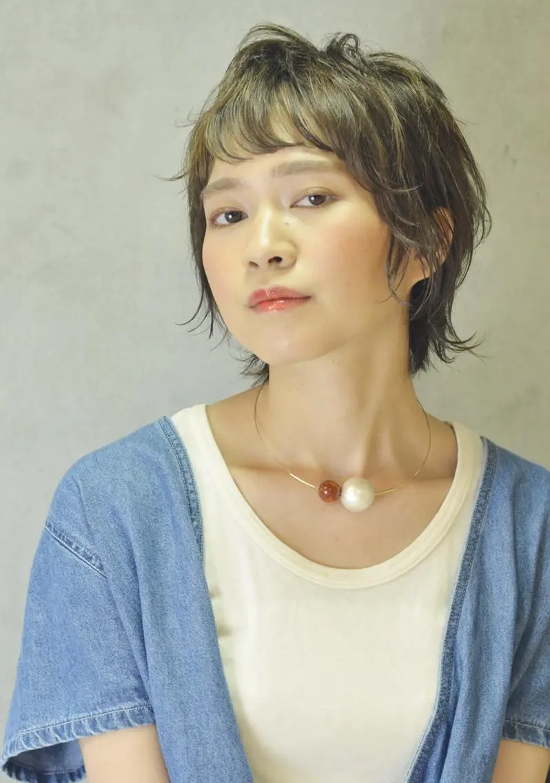 ショート カラー ハイライトカラー ハイライト ショートヘア ウルフカット coii コイ【原宿/表参道】のヘアスタイル