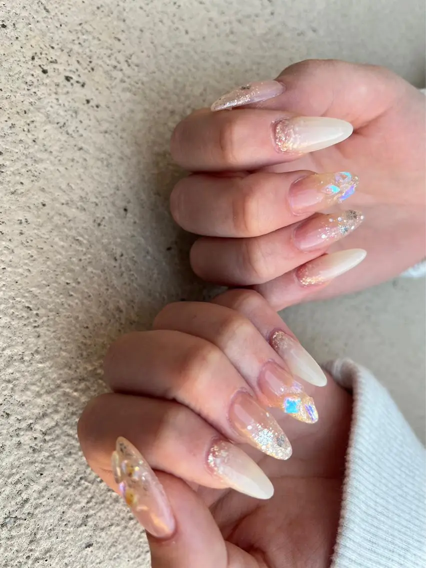 ロング ネイル ハンドネイル ✴︎ Delightのネイルデザイン