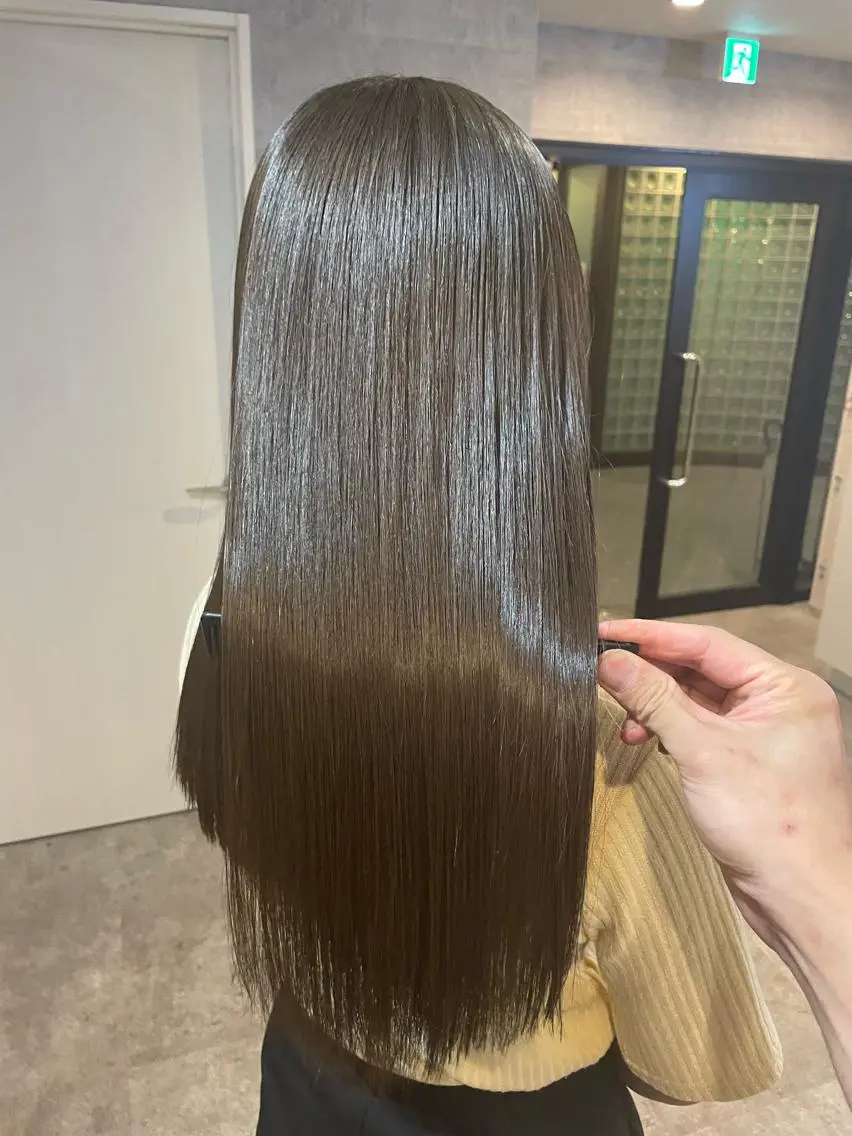 ロング トリートメント 髪質改善×縮毛矯正 ×艶カラーNAOのヘアスタイル