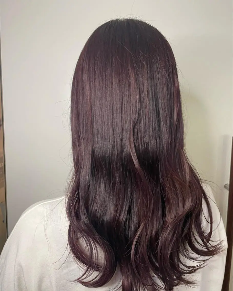 セミロング カラー ブラウンカラー ピンクカラー ピンクブラウン 大塚 友茉のヘアスタイル