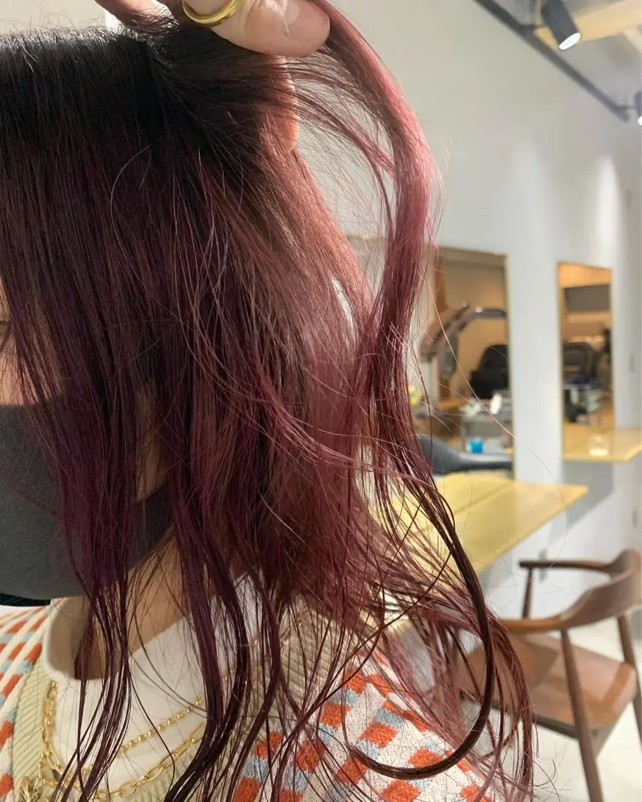 セミロング カラー パーマ ヘアアレンジ ボブパーマコテ巻き風 パーマNo1深江秀平のヘアスタイル