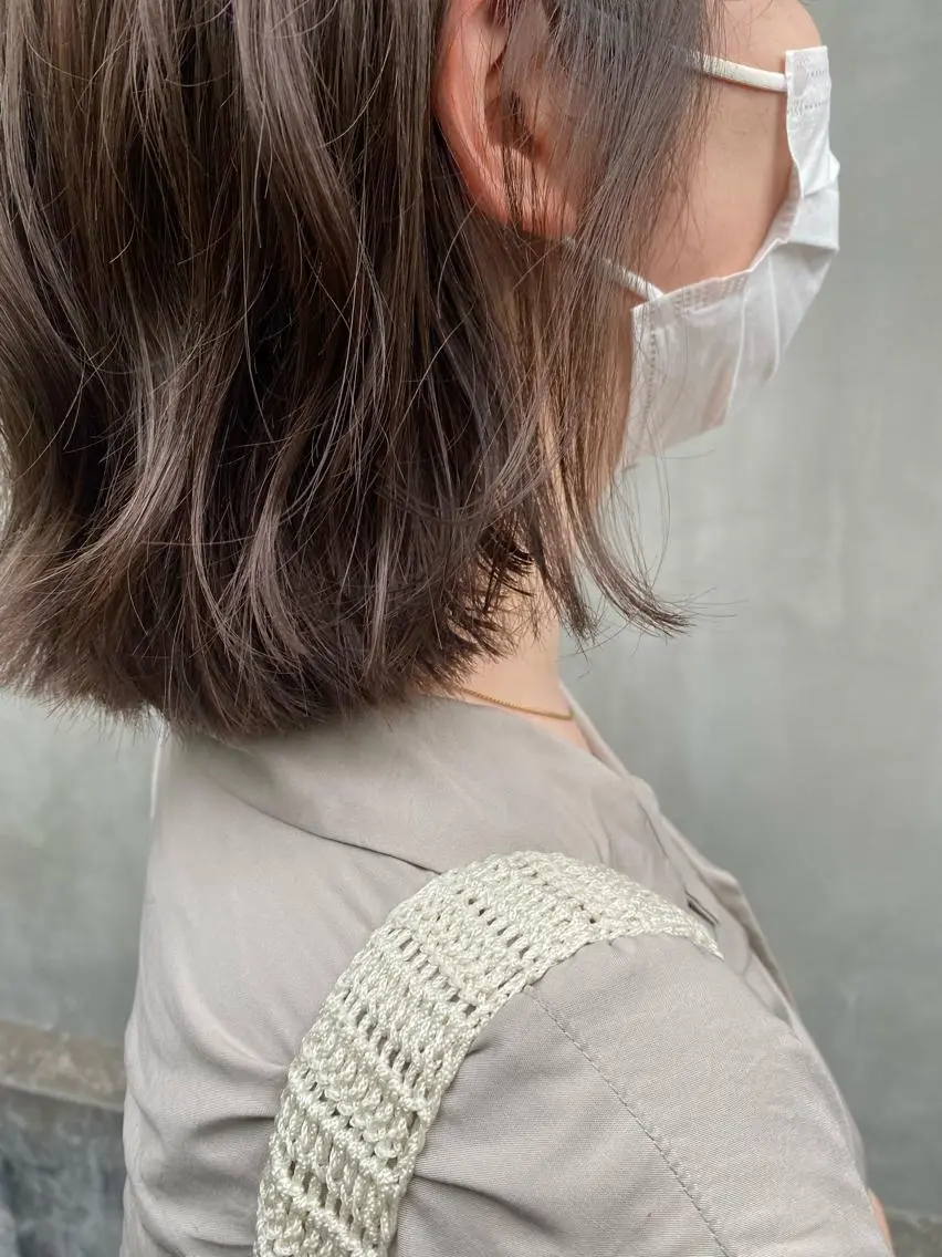 ミディアム カラー パーマ ヘアアレンジ メンズ キッズ ネイル マツエク・マツパ ベージュカラー ラベンダーカラー ラベンダーベージュ インナーカラー/ KANAのヘアスタイル