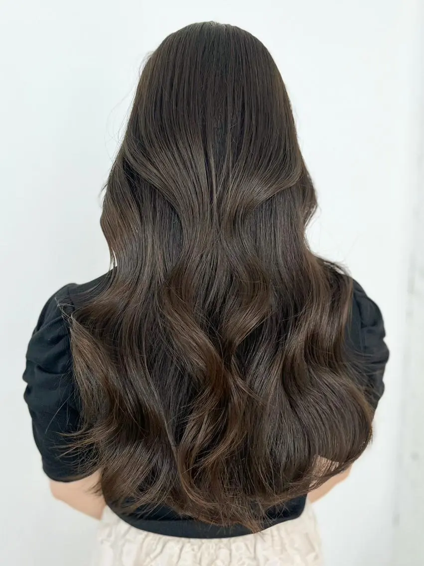 セミロング カラー ブラウンカラー カット ヘアカラー トリートメント ITbyALBUM 下北沢店のヘアスタイル