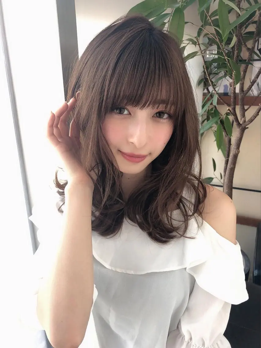 ミディアム カラー パーマ マツエク・マツパ 上田 ヒロツグのヘアスタイル