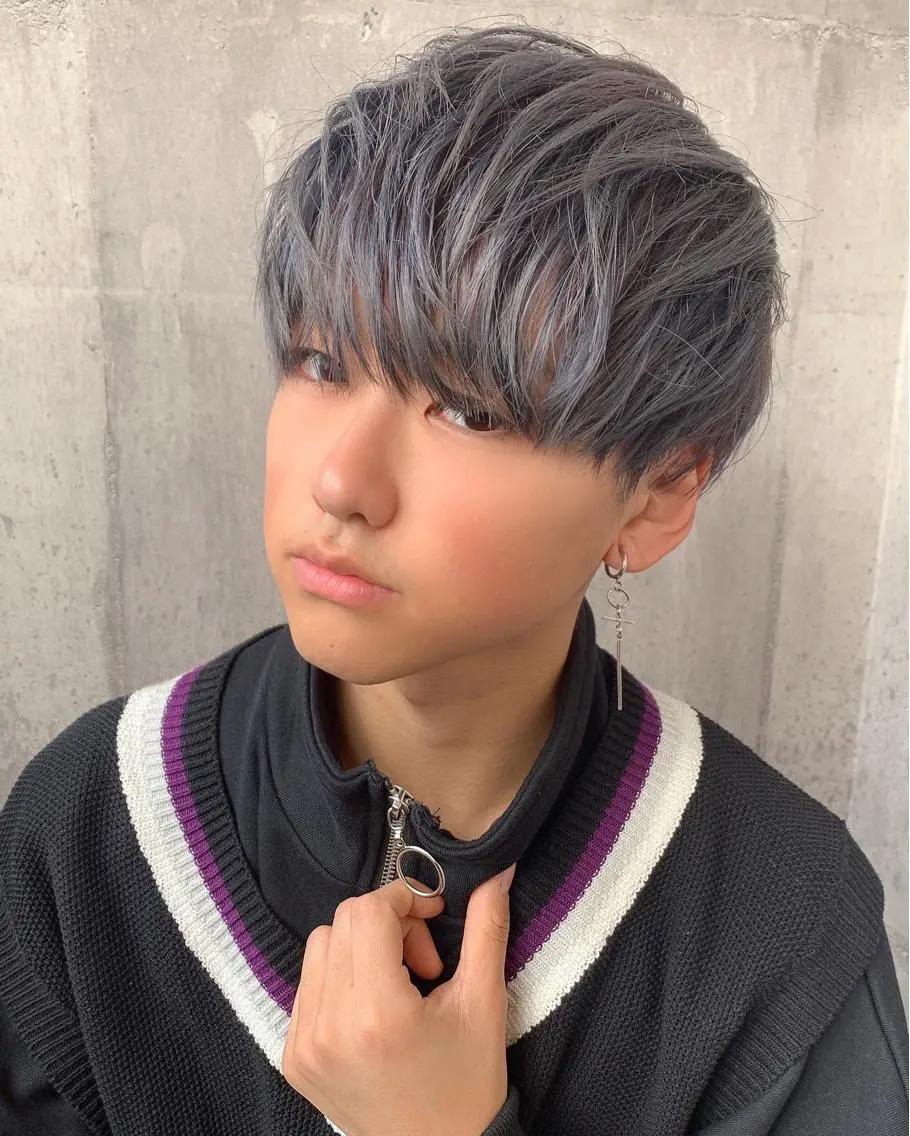 ショート カラー メンズ メンズ縮毛矯正 細谷碧海のヘアスタイル